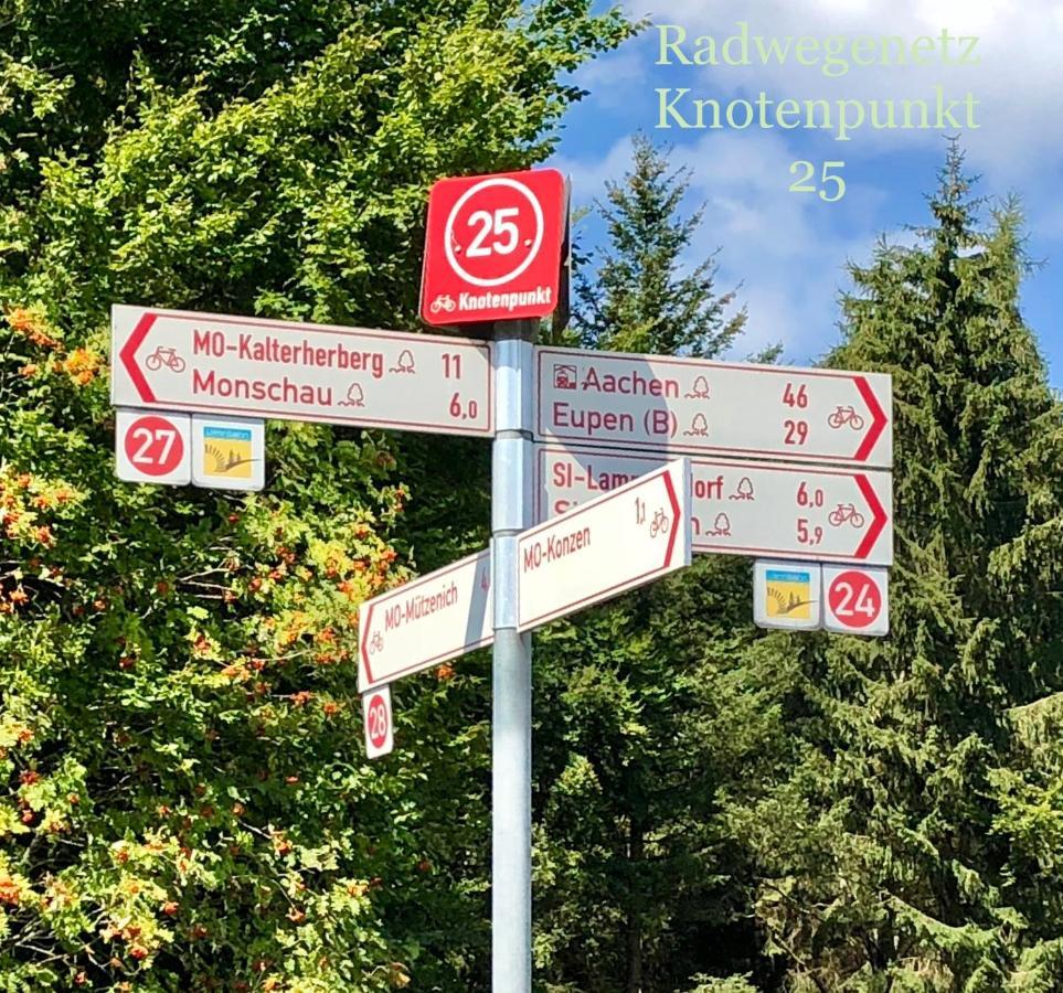 Hof Vierzehnender Im Hohen Venn - 70Qm Fachwerk-Studio - Grosses Wohn-Schlafzimmer Mit Dachterrasse Und Kaminofen - Separate Kueche - Perfekt Fuer Paare - Monschau - Eifel - Hunde Willkommen - Islandpferde Eksteriør bilde